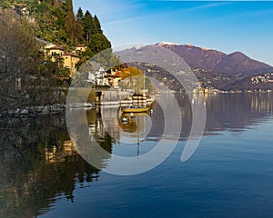Landscape of Cannero Riviera, Lago Maggiore, Italy photo